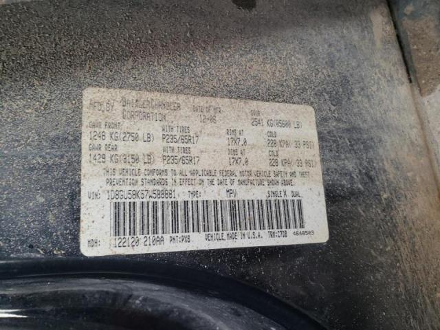 2007 DODGE NITRO SLT VIN: 1D8GU58K57W588881