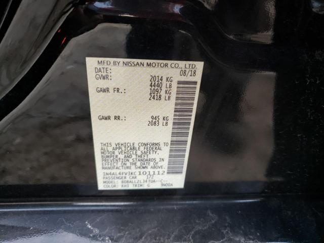2019 NISSAN ALTIMA EDI - 1N4AL4FV3KC101112