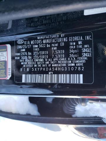 5XYPKDA54HG310782 KIA SORENTO SX