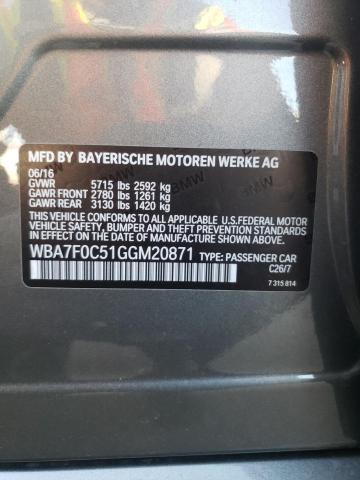 WBA7F0C51GGM20871 BMW 750 I