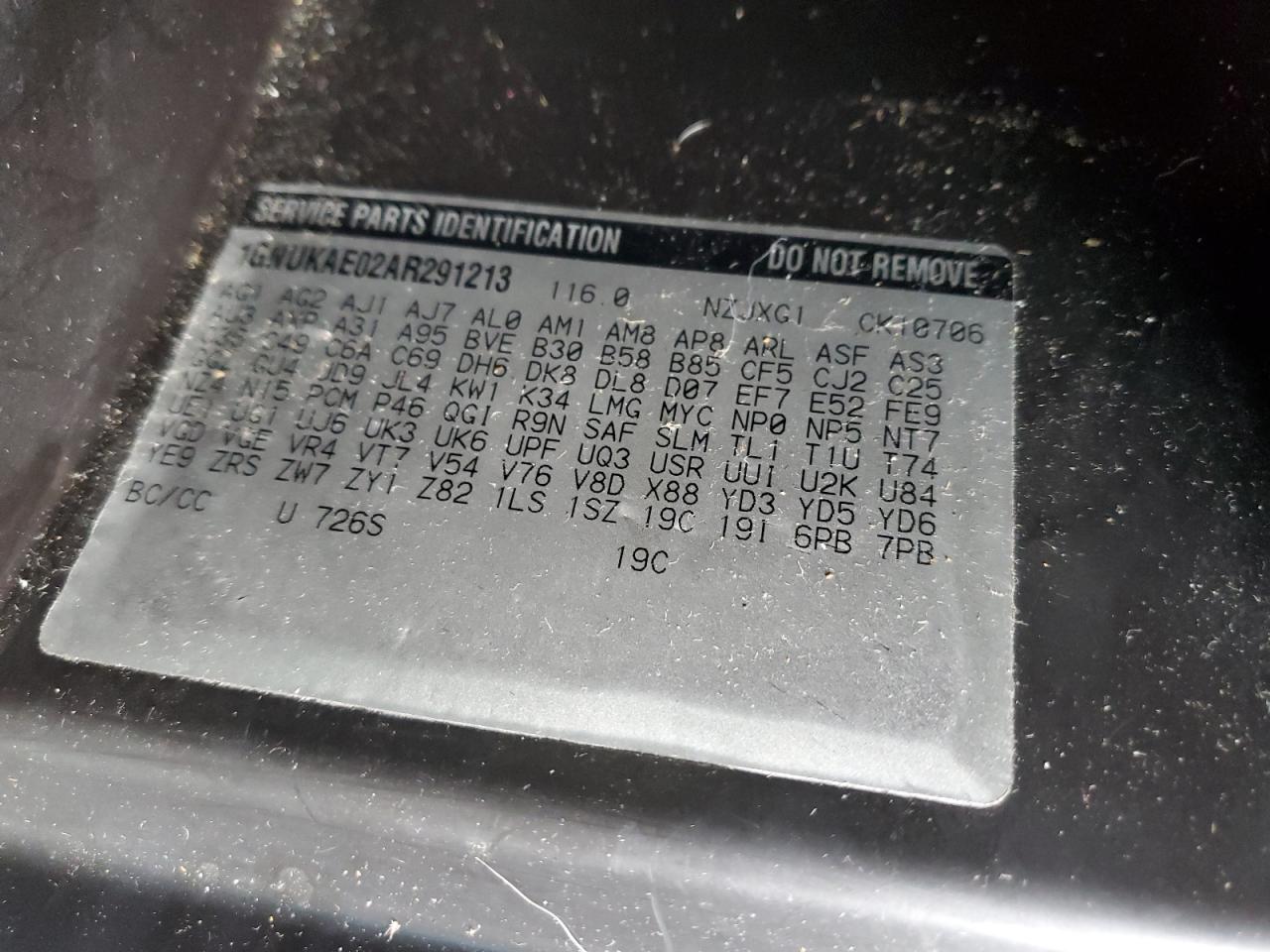 2010 Chevrolet Tahoe K1500 Ls VIN: 1GNUKAE02AR291213 Lot: 37375553