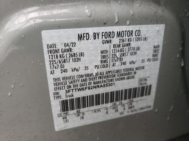 2022 FORD MAVERICK X - 3FTTW8F92NRA55301