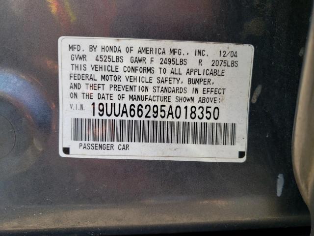 2005 ACURA TL VIN: 19UUA66295A018350
