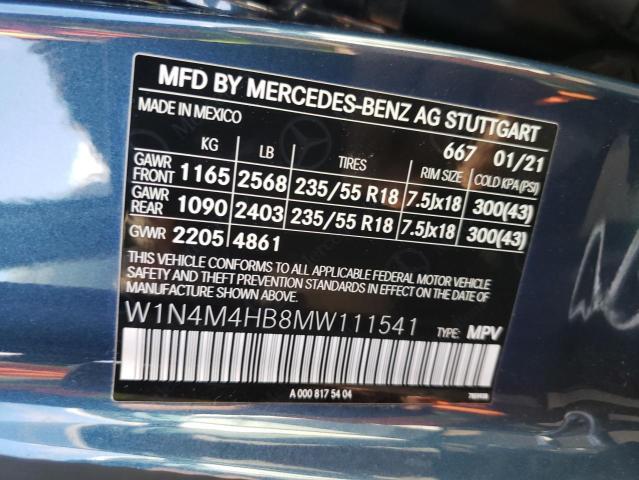 2021 MERCEDES-BENZ GLB 250 4M - W1N4M4HB8MW111541