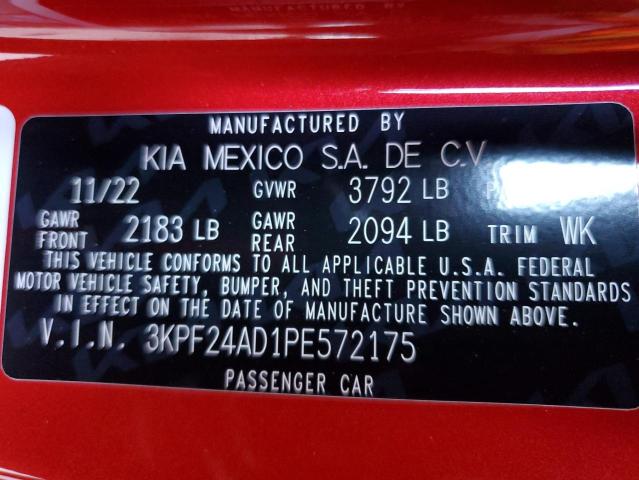 3KPF24AD1PE572175 KIA FORTE LX