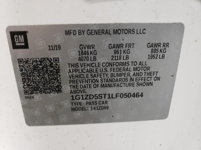 2020 CHEVROLET MALIBU LT - 1G1ZD5ST1LF050464