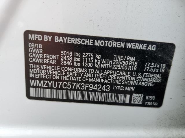 WMZYU7C57K3F94243 Mini Cooper