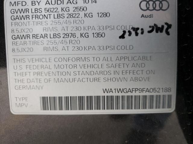 2015 AUDI Q5 PRESTIG - WA1WGAFP9FA052188