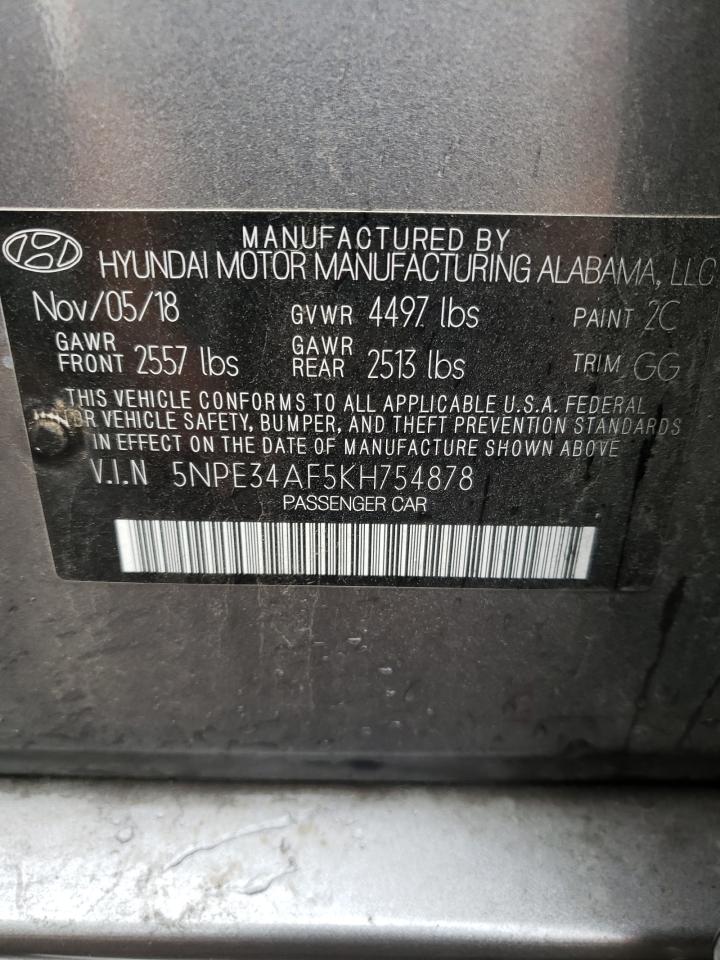 5NPE34AF5KH754878 2019 Hyundai Sonata Limited