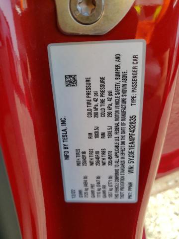 5YJ3E1EA4PF432835 Tesla MODEL 3