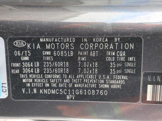 KNDMC5C11G6108760 KIA SEDONA EX