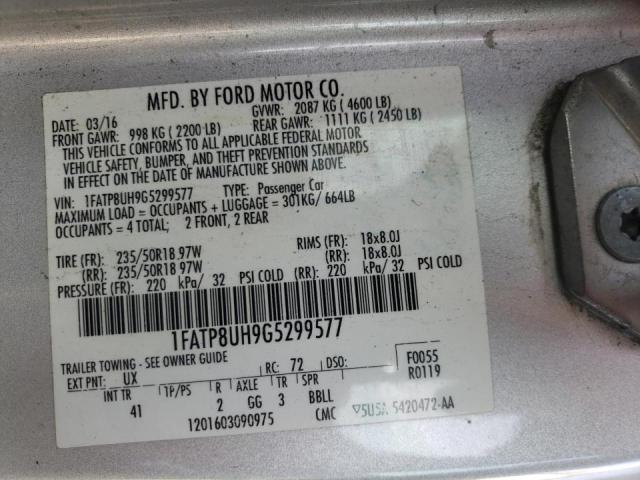 2016 FORD MUSTANG - 1FATP8UH9G5299577