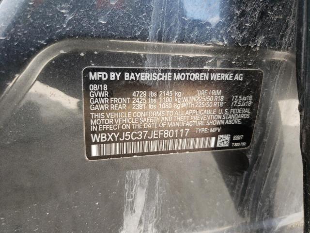 2018 BMW X2 XDRIVE2 - WBXYJ5C37JEF80117