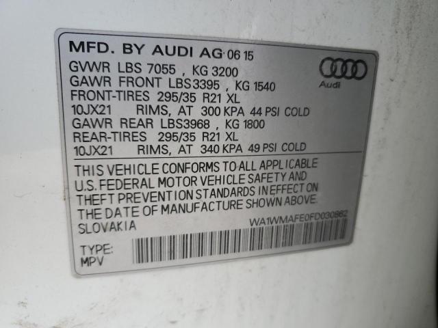 2015 AUDI Q7 TDI PRE - WA1WMAFE0FD030862