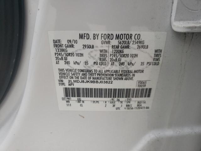 2LMDJ8JK9BBJ03822 Lincoln MKX