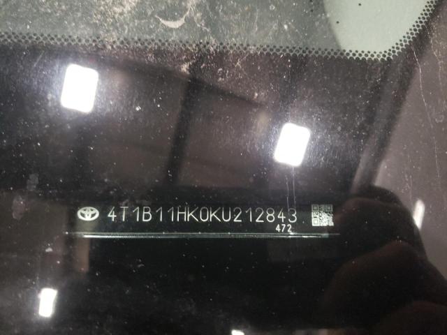 2019 TOYOTA CAMRY L - 4T1B11HK0KU212843