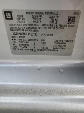 2015 GMC SIERRA K15 1GTV2UEH9FZ153115