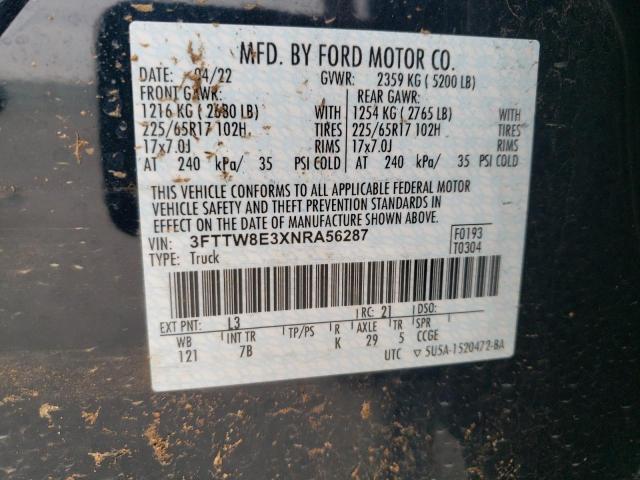 2022 FORD MAVERICK X - 3FTTW8E3XNRA56287