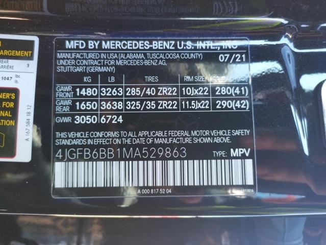 4JGFB6BB1MA529863 Mercedes-Benz Gle Amg 53 4matic