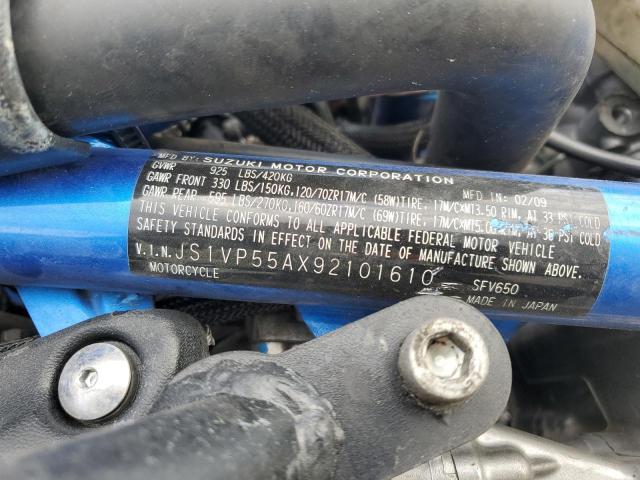 2009 SUZUKI SFV650 - JS1VP55AX92101610