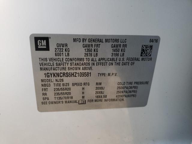 2017 CADILLAC XT5 PREMIU - 1GYKNCRS6HZ109581
