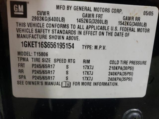 1GKET16S656195154 GMC ENVOY XL