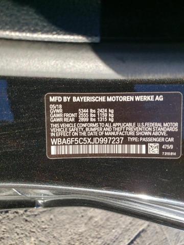 WBA6F5C5XJD997237 BMW 650 I