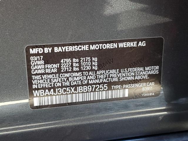 2018 BMW 430XI GRAN - WBA4J3C5XJBB97255
