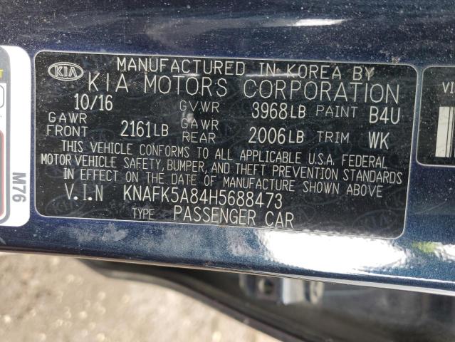KNAFK5A84H5688473 KIA Forte