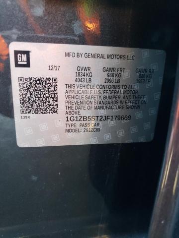 2018 CHEVROLET MALIBU LS - 1G1ZB5ST2JF179669