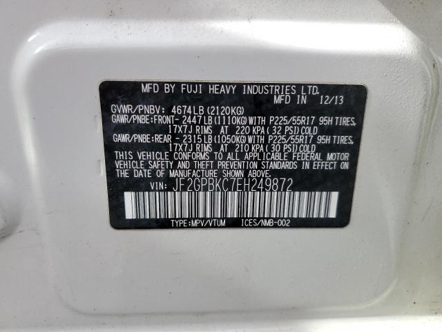 JF2GPBKC7EH249872 Subaru Xv Crosstrek 2.0i Hybrid Touring
