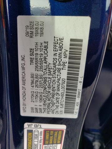 2020 ACURA RDX TECHNO 5J8TC1H50LL007920