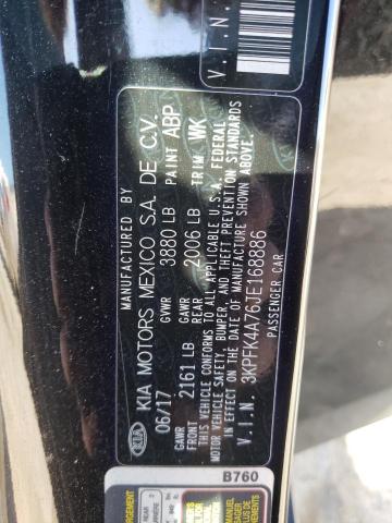 3KPFK4A76JE168886 KIA FORTE LX
