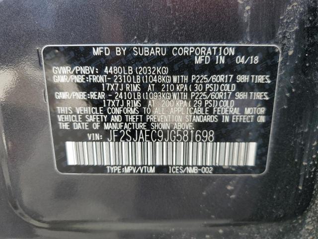 JF2SJAEC9JG581698 Subaru Forester 2.5i Premium