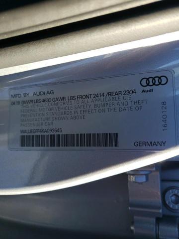 WAUJEGFF4KA093545 Audi A3 PREMIUM 12