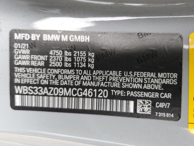 2021 BMW M4 COMPETI - WBS33AZ09MCG46120