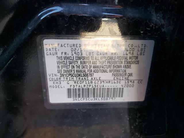 3N1CP5CU3KL508797 Nissan KICKS S