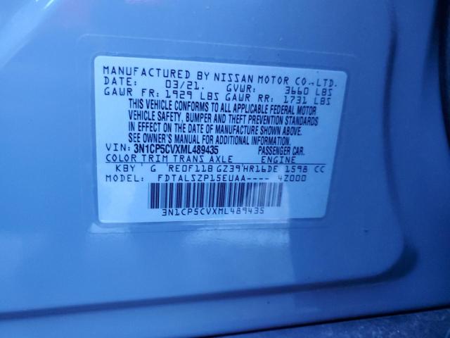 2021 NISSAN KICKS SV 3N1CP5CVXML489435
