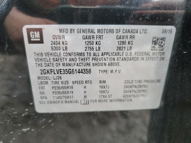 2016 GMC TERRAIN 2GKFLVE35G6144358