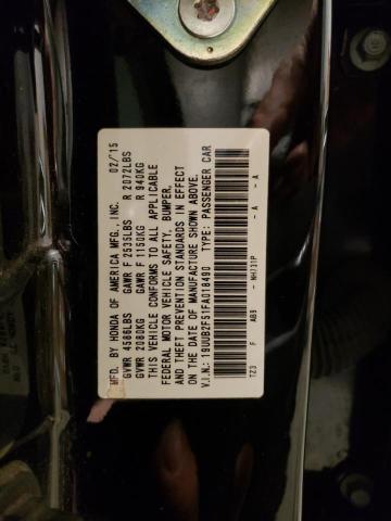 19UUB2F51FA018490 Acura TLX TECH