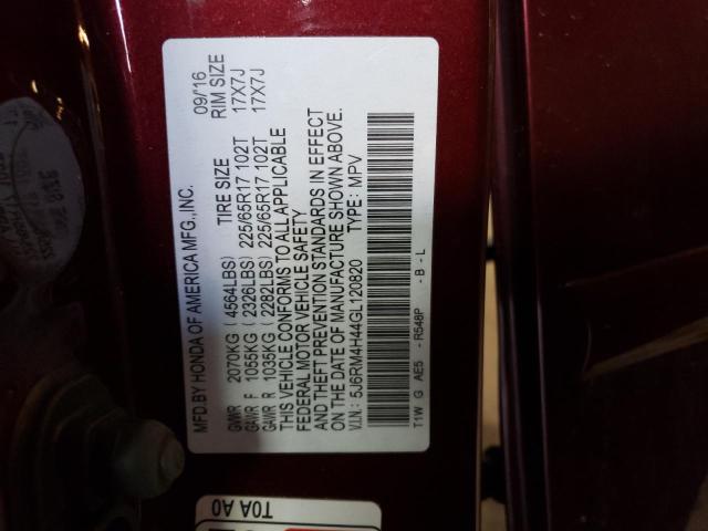 2016 HONDA CR-V SE - 5J6RM4H44GL120820