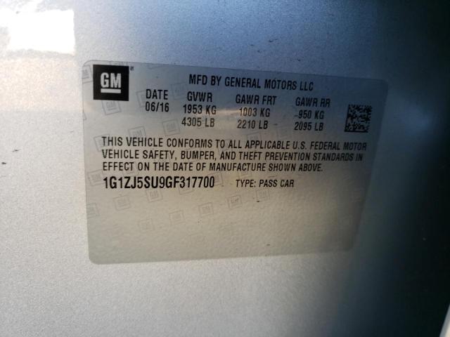 2016 CHEVROLET MALIBU HYB - 1G1ZJ5SU9GF317700