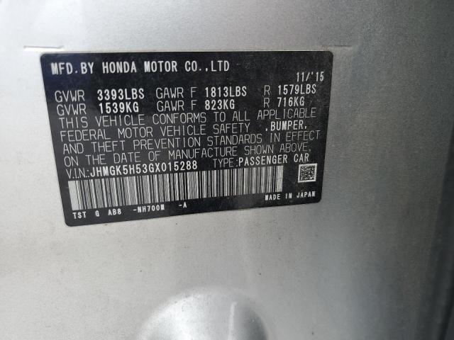 2016 HONDA FIT LX - JHMGK5H53GX015288