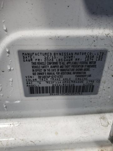 2016 NISSAN SENTRA S 3N1AB7AP1GY214761