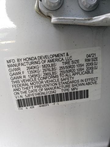 5J8YE1H83NL012042 Acura Mdx Advance