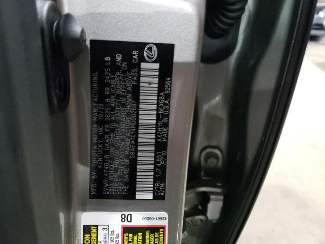 2021 LEXUS ES 300H LU 58AEA1C14MU002687