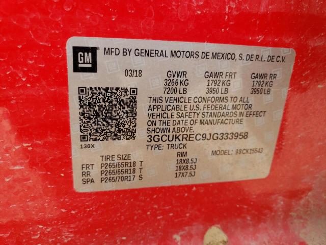 2018 CHEVROLET SLVRADO SS 3GCUKREC9JG333958