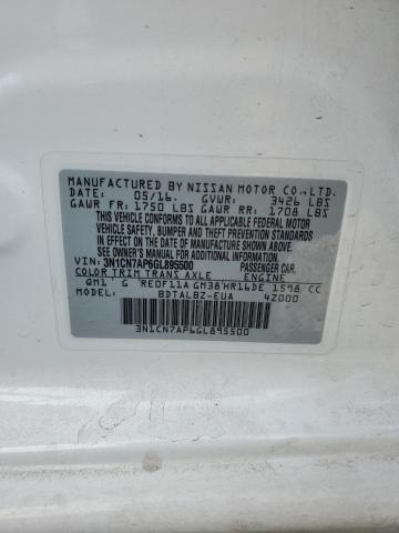 3N1CN7AP6GL895500 Nissan VERSA S
