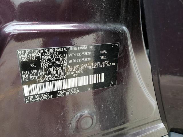 2016 TOYOTA RAV4 LIMIT - 2T3DFREV0GW439892