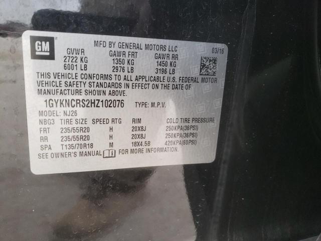 1GYKNCRS2HZ102076 Cadillac Xt5 Premium Luxury